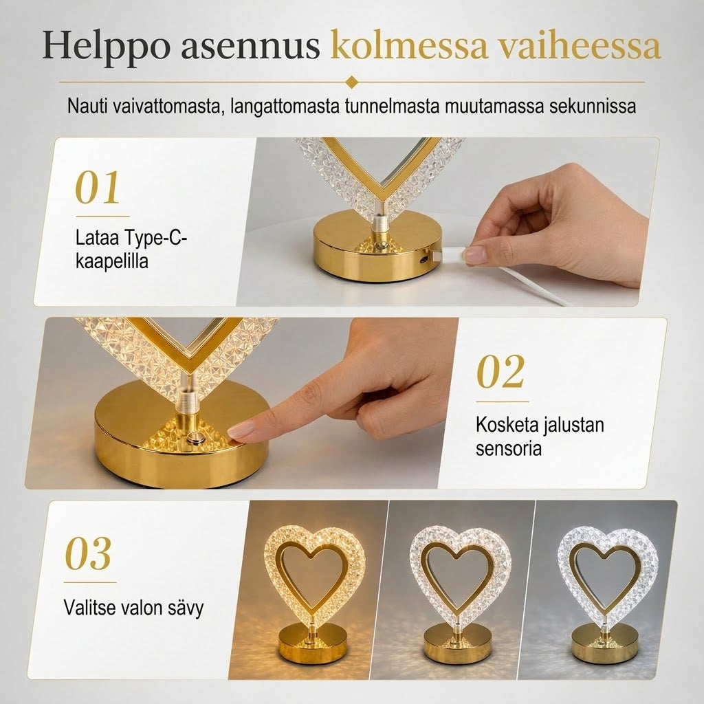 VaraLiving™ Ladattava Kristalliyövalo