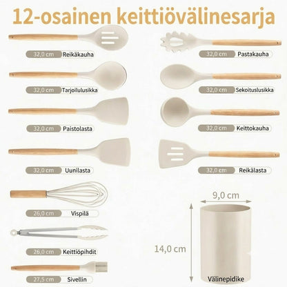 ChefEase™ 12-Osainen Silikoninen Keittiövälinesarja