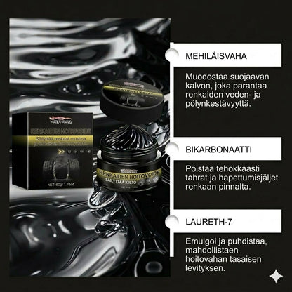 Premium-renkaankiilloke & hoitovaha – palauttaa renkaiden syvän mustan sävyn