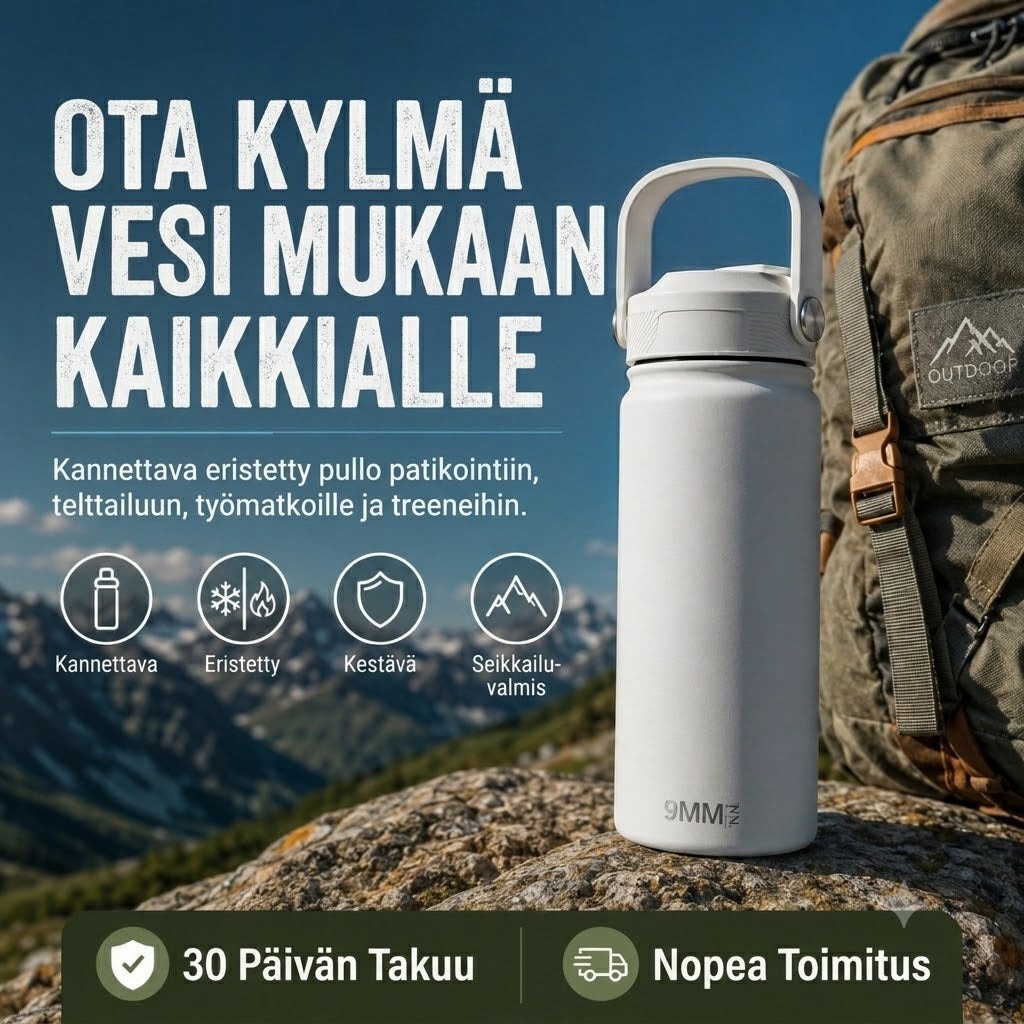 Korkealaatuinen terästermosmuki – Vakuumieristetty termospullo ruostumattomasta teräksestä