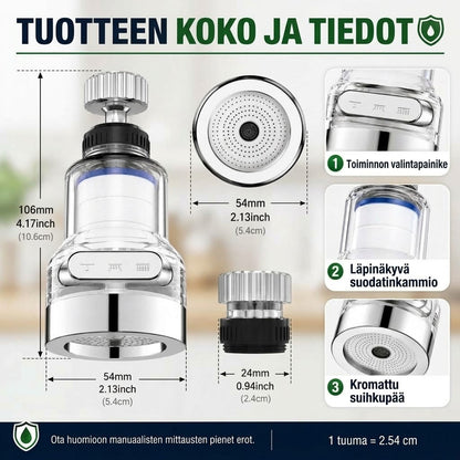 OmniLiving™ Universaali Hanasuodatin Keittiöön & Kylpyhuoneeseen