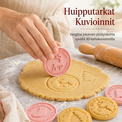 OmniLiving™ Joulupiparkakkumuottisetti | 3D-Leivontamuotit Lapsille & Aikuisille