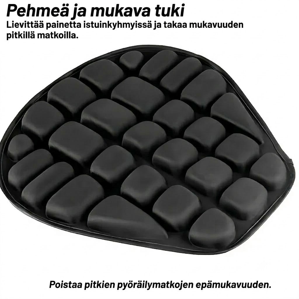 Mukava moottoripyörän istuintyyny – Iskunvaimentava satula pitkille matkoille