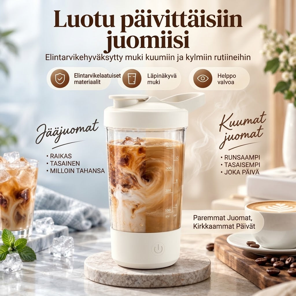 OmniLiving™ Itsesekoittava Magneettimuki (Ruostumatonta Terästä)