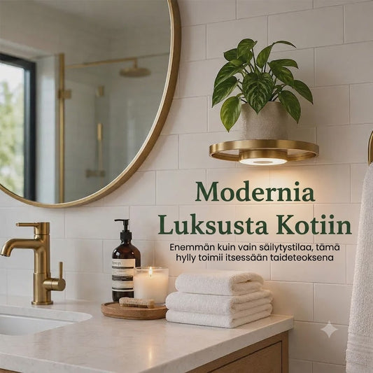 Leijuva LED-seinähylly kasveille 🪴 Moderni muotoilu