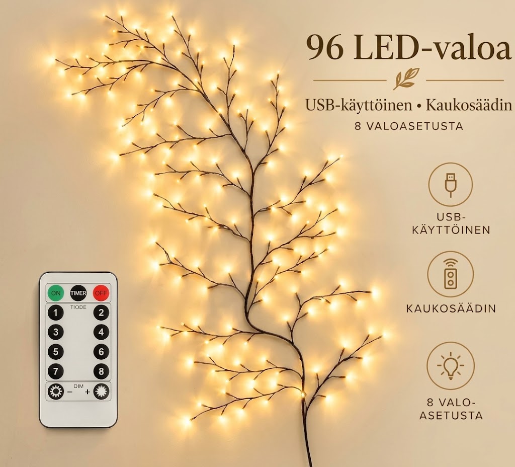 VaraLiving™ LED-Pajuvaloköynnös