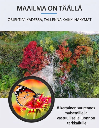 Taskukokoinen HD-kaukoputki puhelimelle