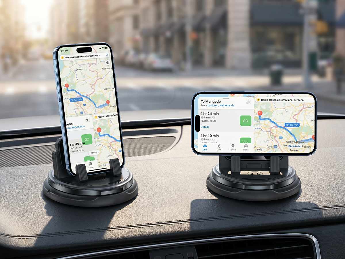 Kääntyvä puhelinpidike autoon