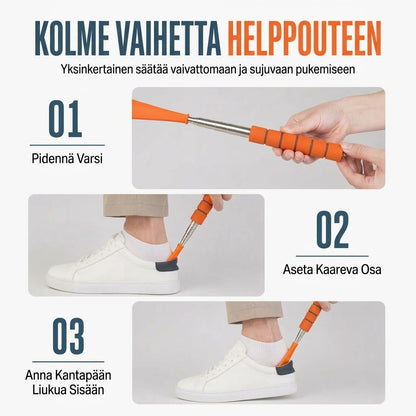 OmniLiving™ Pitkä Teleskooppi-Kengänlusikka (Ruostumaton Teräs / Ergonominen)