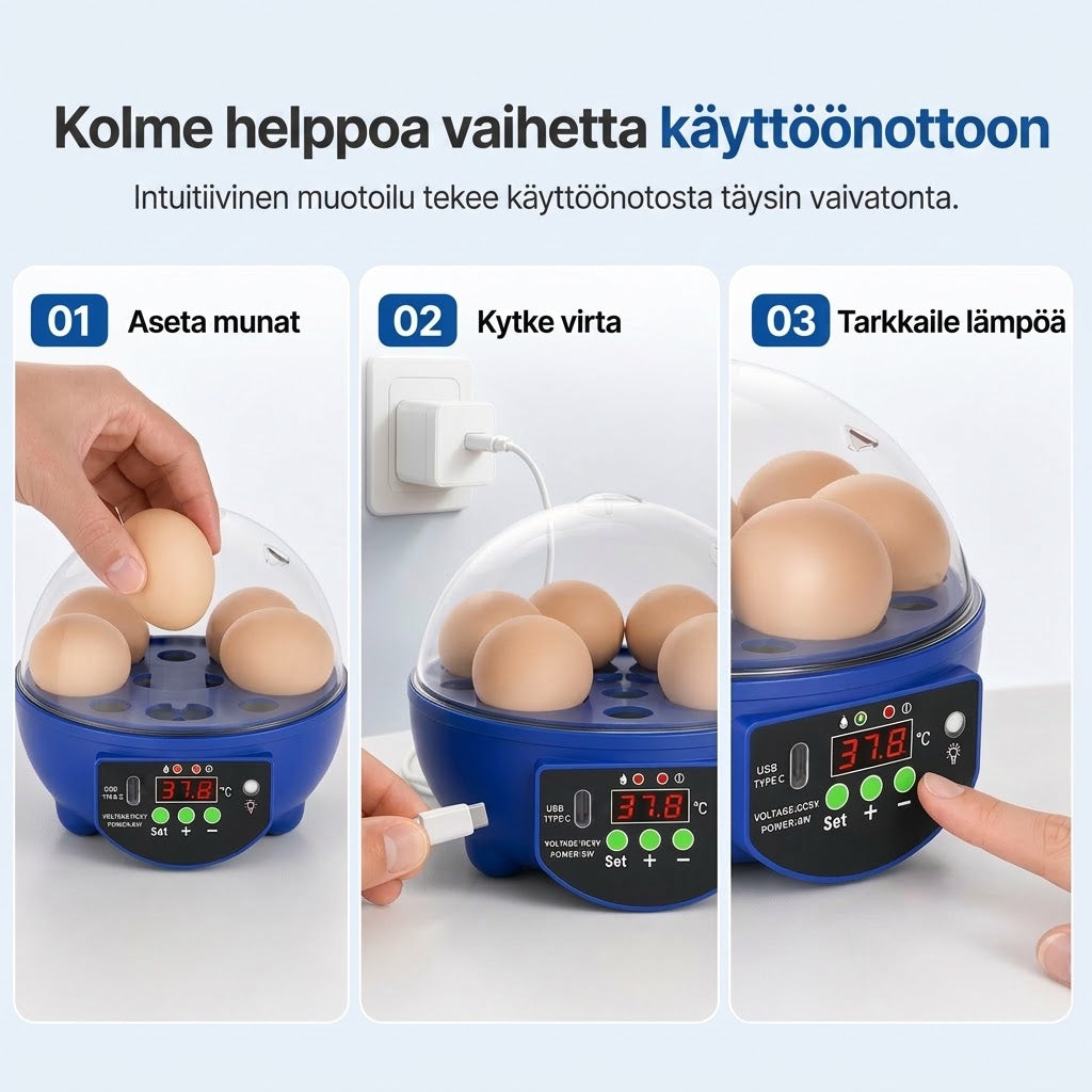 VaraLiving™ Automaattinen USB-Haudontakone (Älykäs Lämpötilansäätö Siipikarjalle)