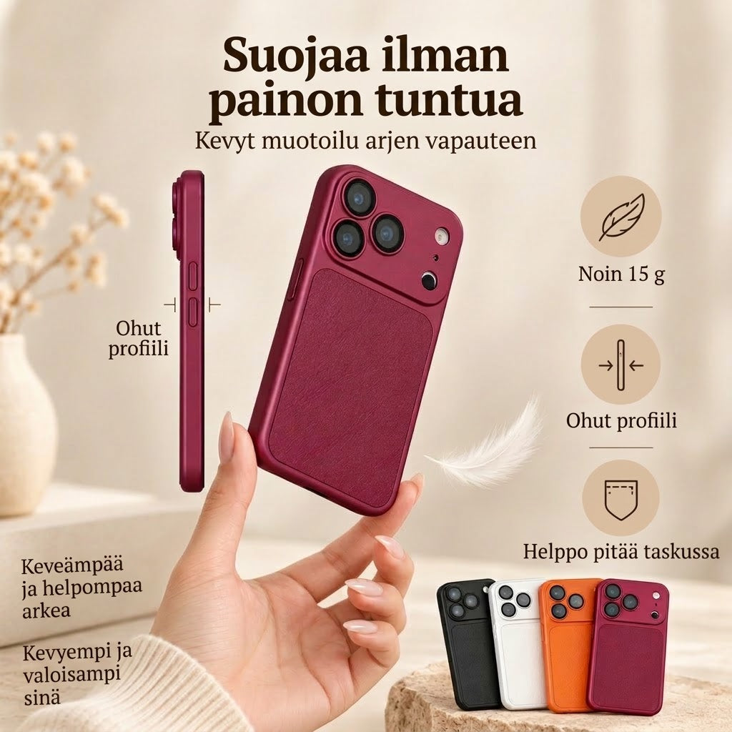 VaraLiving™ Ylellinen iPhone-Nahkakuori