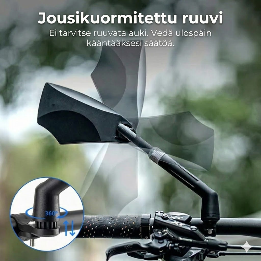 360° säädettävä polkupyörän taustapeili – laajakulmapeili turvalliseen ajoon