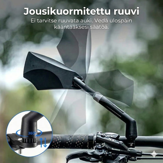 360° säädettävä polkupyörän taustapeili – laajakulmapeili turvalliseen ajoon
