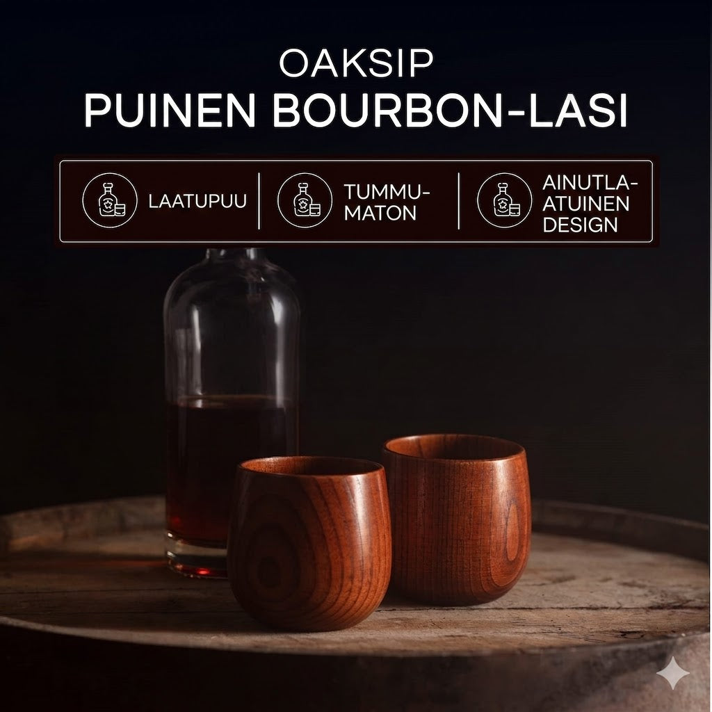 Käsintehty hiiltynyt puumuki bourbonille