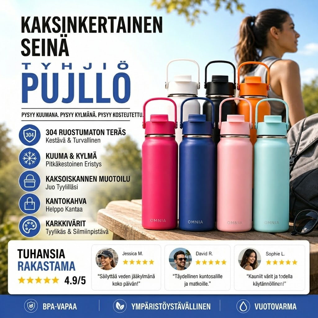 Korkealaatuinen terästermosmuki – Vakuumieristetty termospullo ruostumattomasta teräksestä