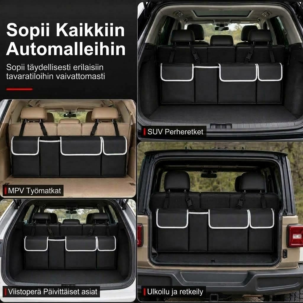 OmniLiving™ Riippuva Auton Tavaratilajärjestelijä (Kestävää Oxford-kangasta)