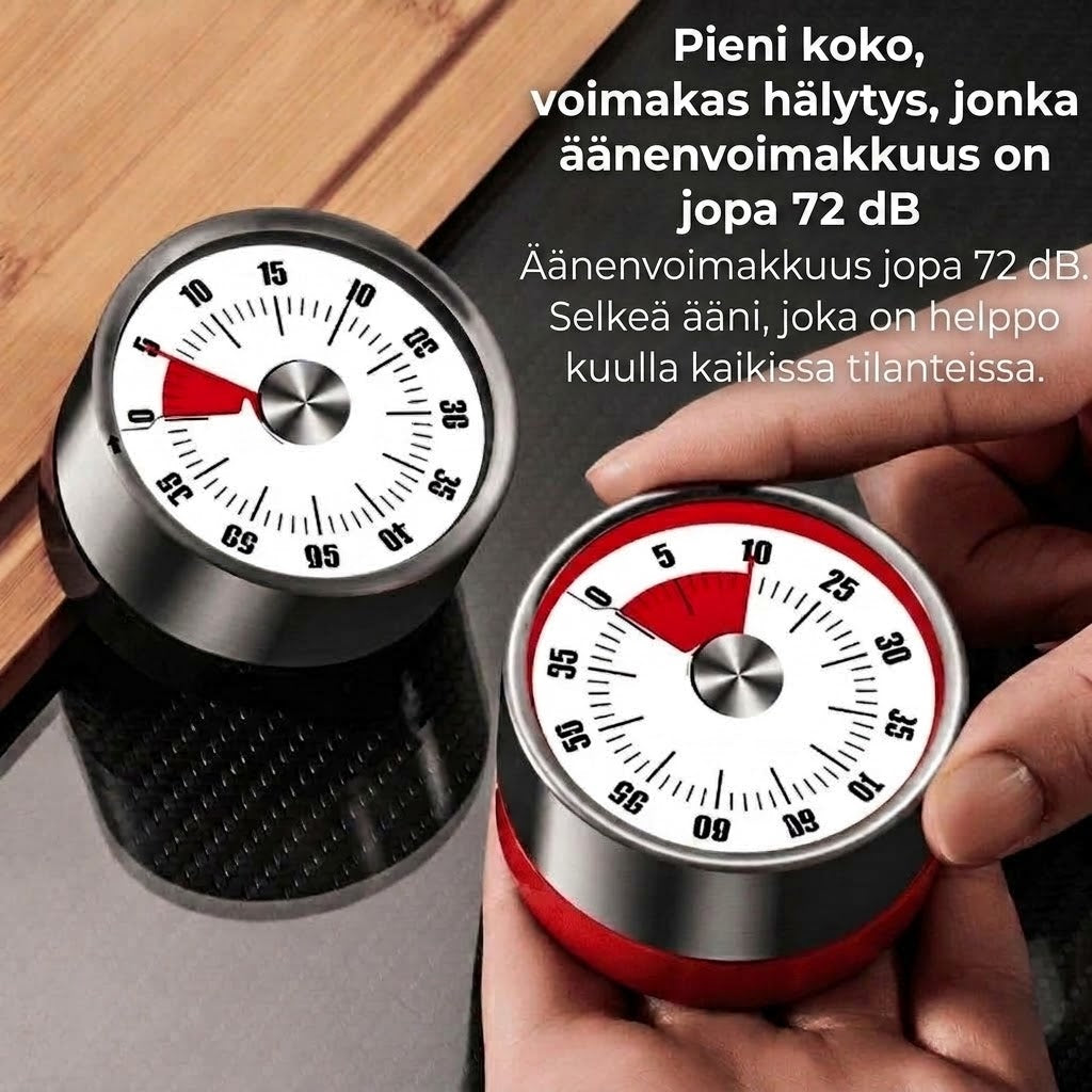 OmniLiving™ Magneettinen Mekaaninen Keittiöajastin (Leivonta & Ruoanlaitto)