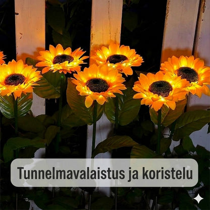 Auringonkukka-aurinkovalaisin – Automaattinen valaistus & IP65-vesitiivis (14 h akunkesto)