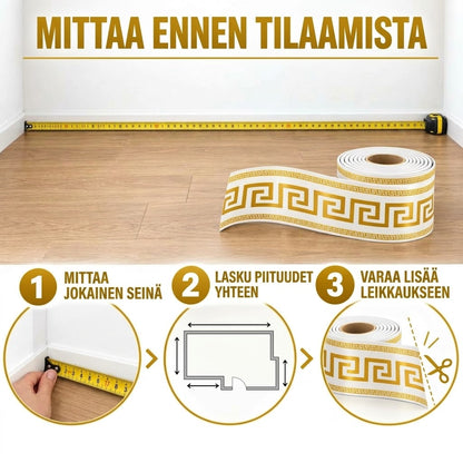 VaraLiving™ Itsekiinnittyvä PVC-Reunalista (Helppo Asennus & Kestävä Seinäkoriste)