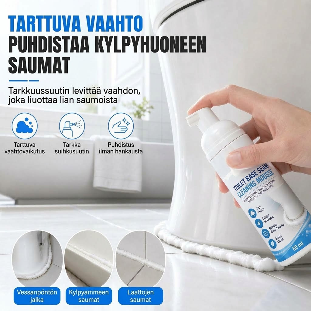 OmniLiving™ Kylpyhuoneen Saumanpuhdistusvaahto (Tehokas Tahranpoisto)