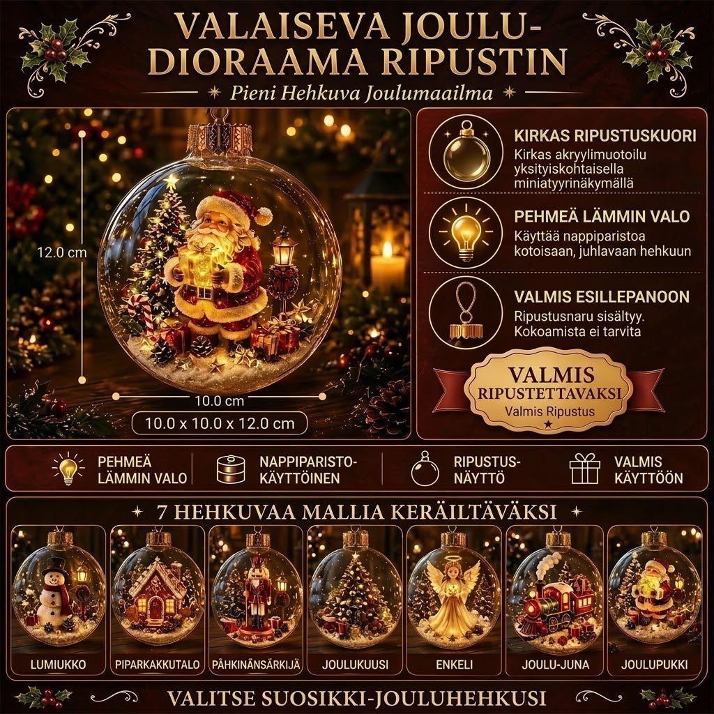 OmniLiving™ Valaistu Joulumaisemakoriste (LED-talvimaailma)