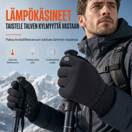 VaraLiving™ Lämpimät Talvihanskat Kosketusnäytöllä (Veden- & Tuulenpitävät Hanskat Pyöräilyyn & Urheiluun)