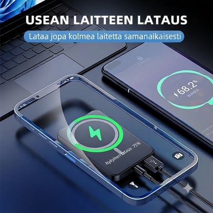 Magneettinen varavirtalähde 10000mAh matkoille – 22.5W ja 15W pikalataus