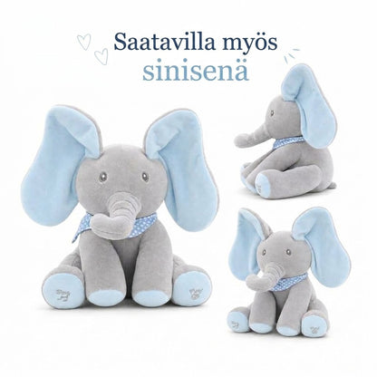 AuraCare™ Vuorovaikutteinen Laulava Elefantti | Kurkistus-Pehmolelu Liikkuvilla Korvilla Vauvoille