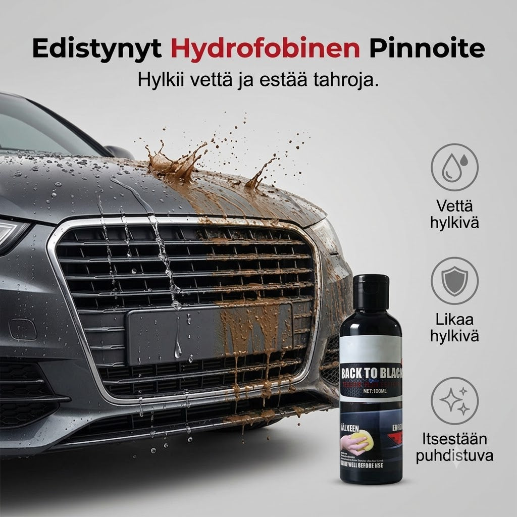 Ammattimainen muovinhoitoaine autolle