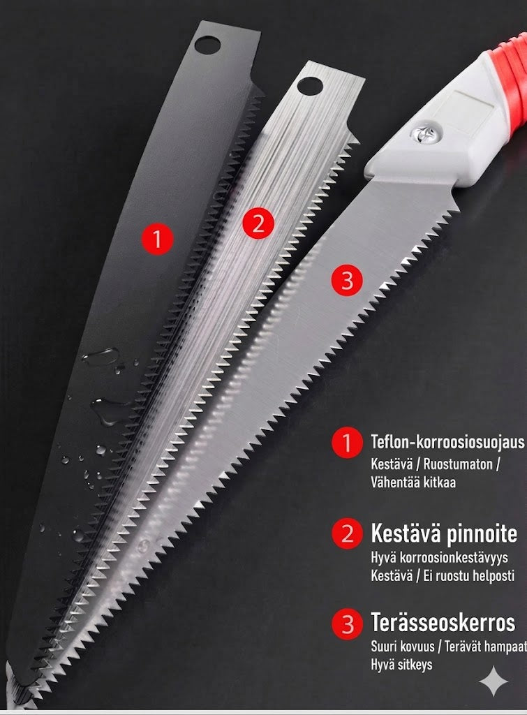 OmniLiving™ Ergonominen Oksasaha (Terävä Puutarhasaha Karsintaan)
