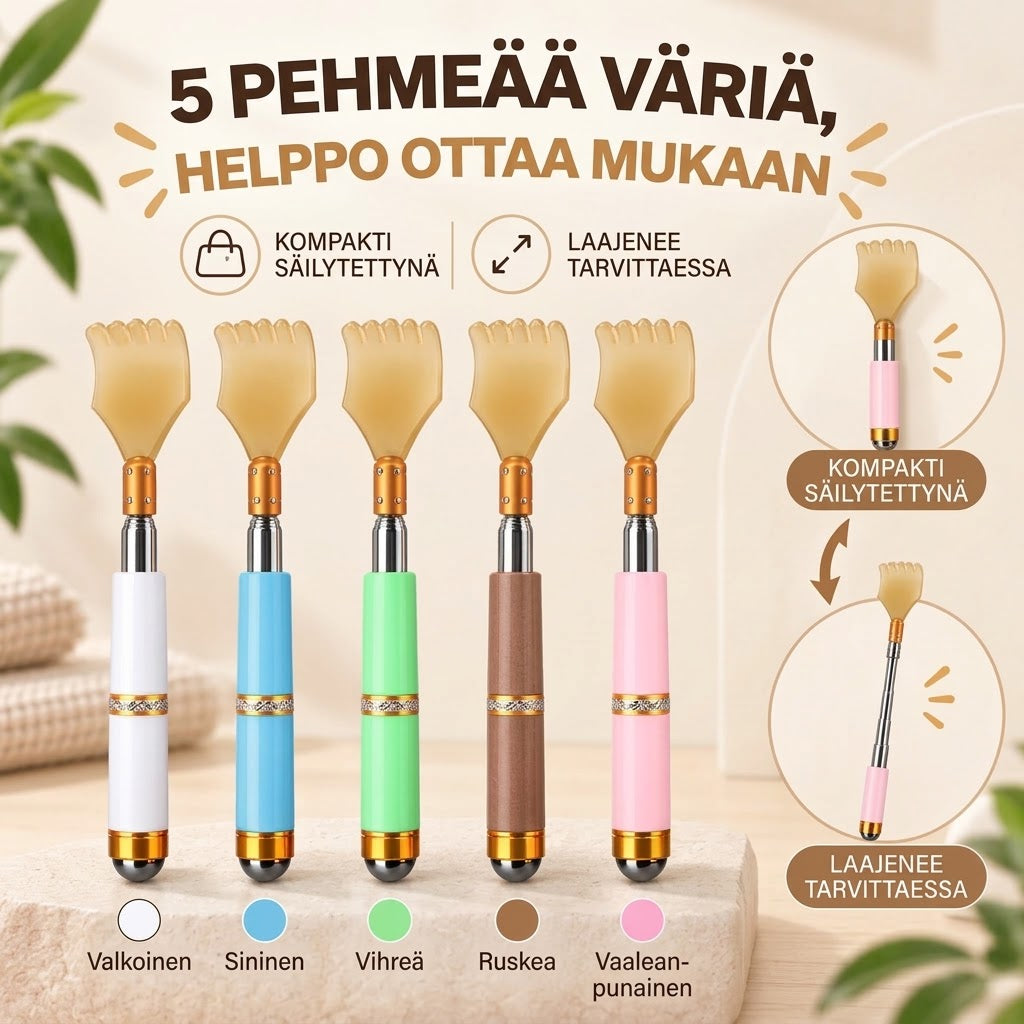 OmniLiving™ Teleskooppi-Selänraaputin (Ruostumaton Teräs / Ergonominen)