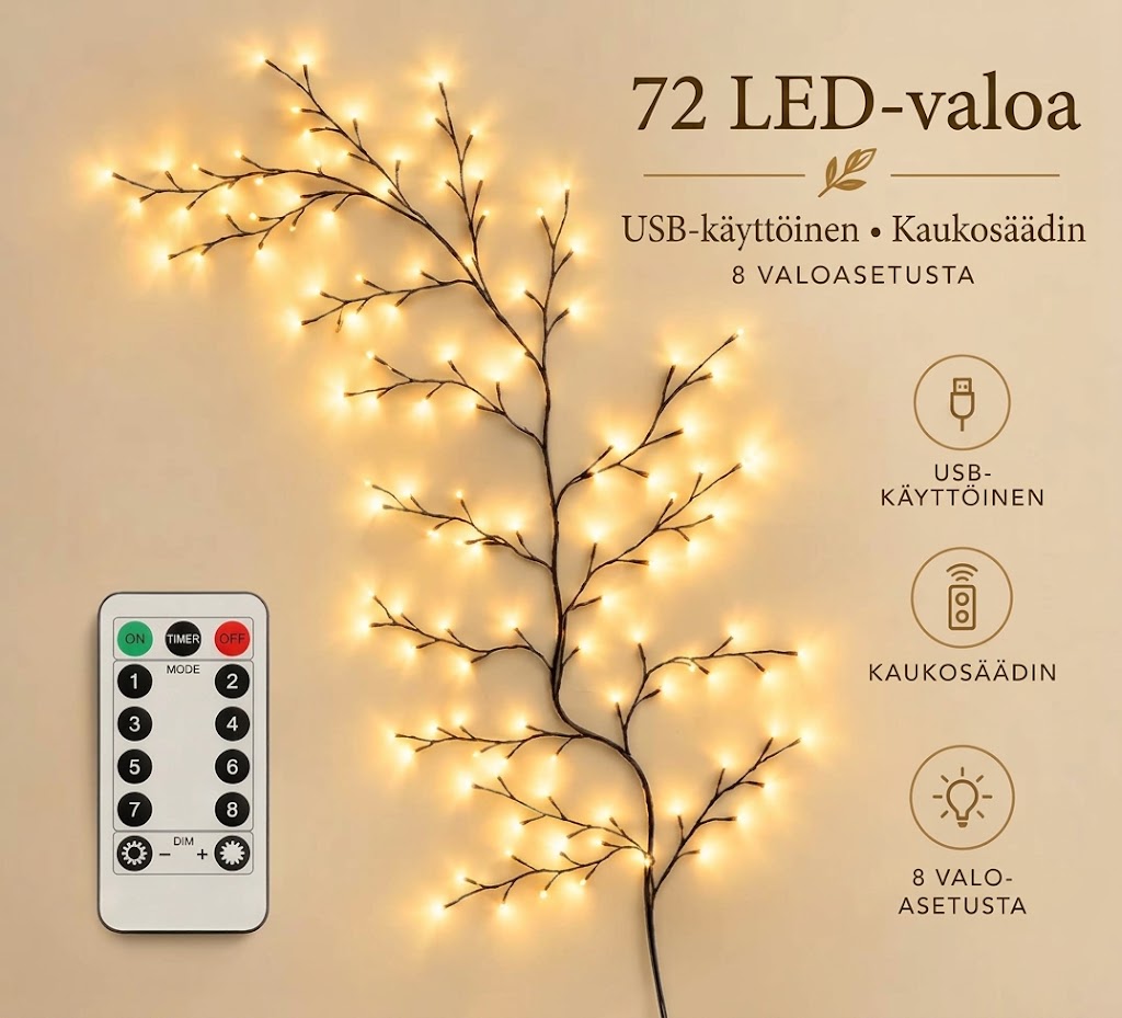 VaraLiving™ LED-Pajuvaloköynnös