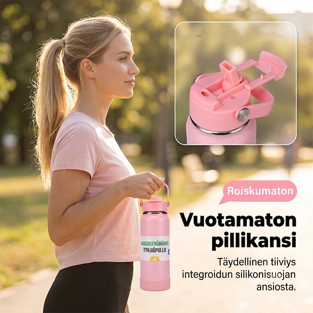 Korkealaatuinen terästermosmuki – Vakuumieristetty termospullo ruostumattomasta teräksestä