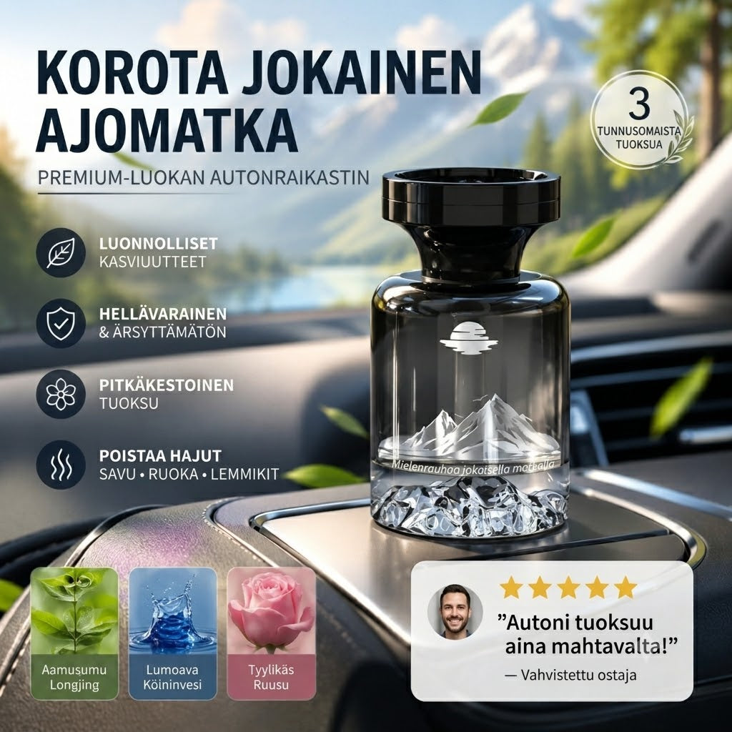 Pitkäkestoinen auton ilmanraikastin (110 ml)