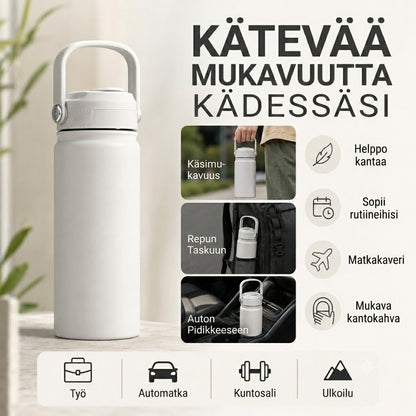 Korkealaatuinen terästermosmuki – Vakuumieristetty termospullo ruostumattomasta teräksestä