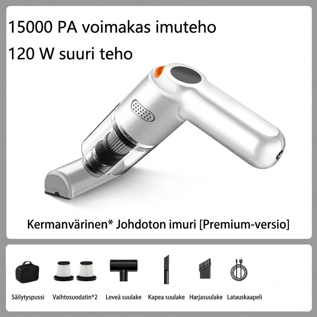 Tehokas johdoton autonimuri – Kompakti ja voimakas imuteho