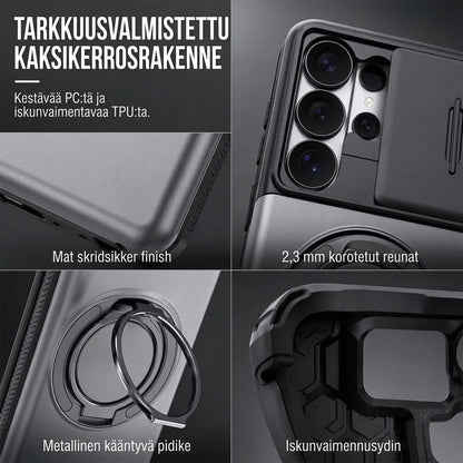 FISHING™ Iskunvaimentava Samsung-suojakuori Korttikotelolla (2-in-1)