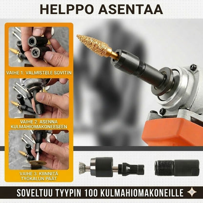 Kulmahiomakoneen adapterisarja – Muunna monitoimityökaluksi