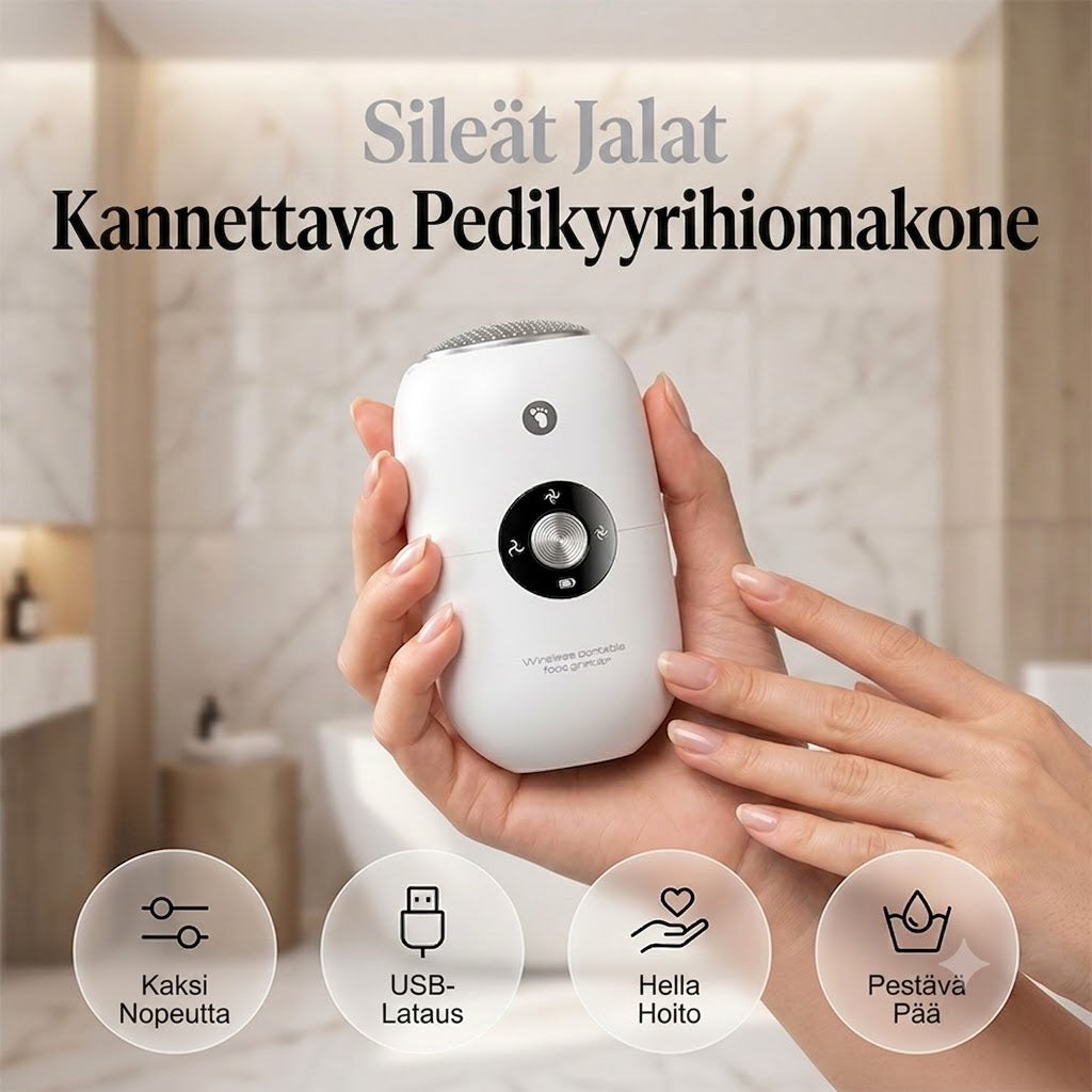 Pieni automaattinen jalkaraspi – Tehokas sähköinen kovettumien poistaja
