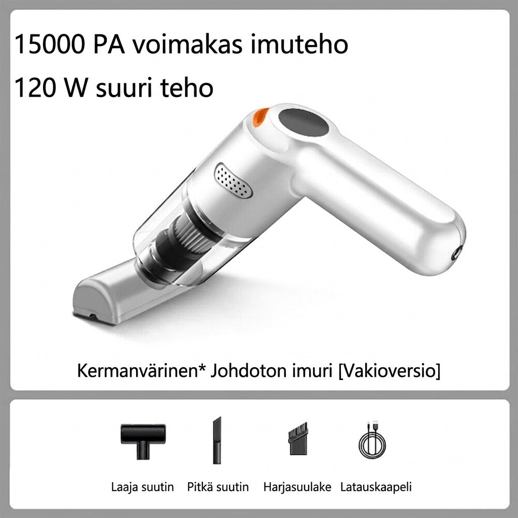 Tehokas johdoton autonimuri – Kompakti ja voimakas imuteho