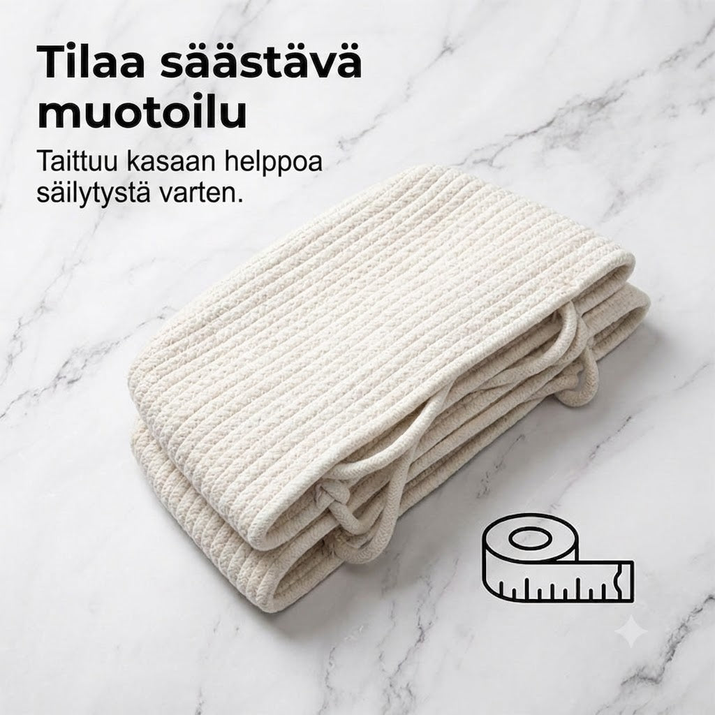Kolmitasoinen seinähylly köysillä – Boheemi ja tilaa säästävä sisustushylly