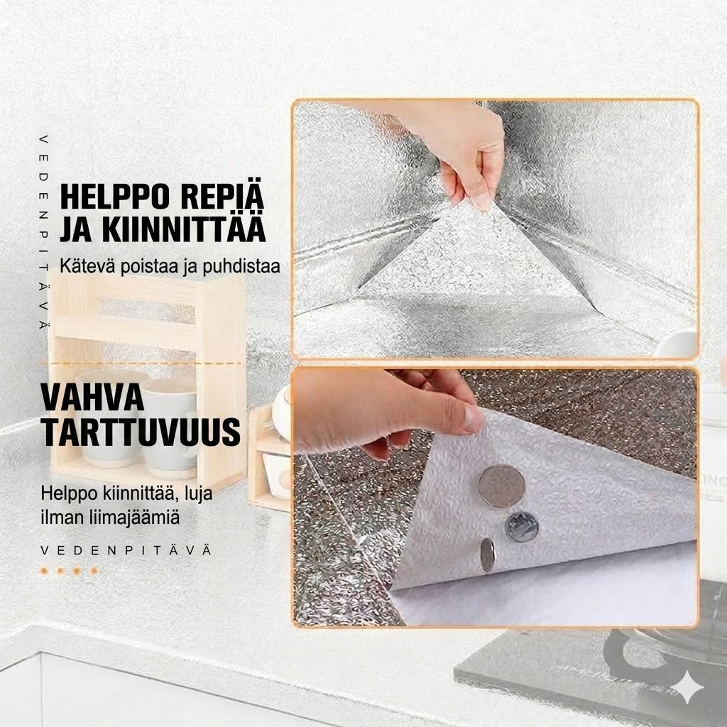 Itseliimautuva keittiökalvo kaappeihin ja työtasoille – tehokas öljysuoja