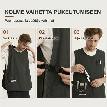 VaraLiving™ Vedenpitävä Liivimallinen Keittiöessu (Öljynkestävä & Niskaton Mukavuus)