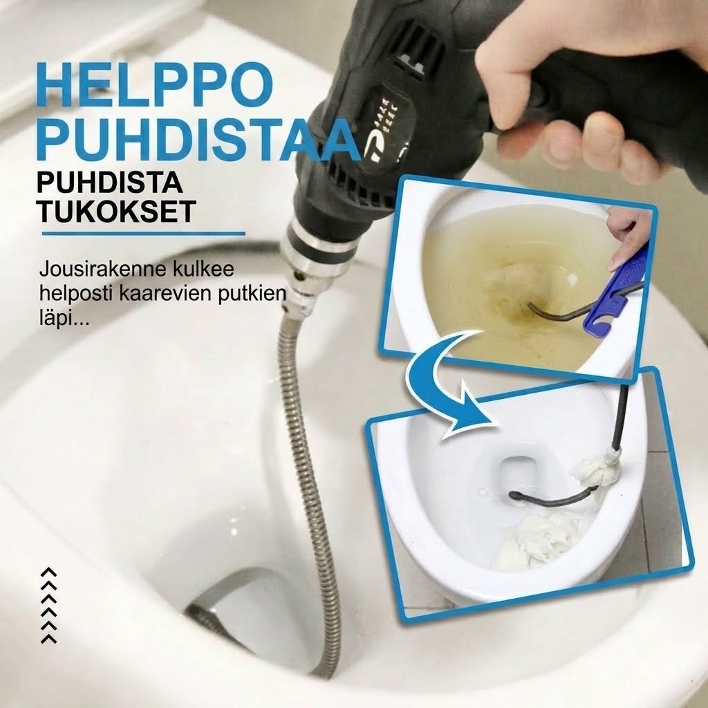 OmniLiving™ Viemärinavausjousi Porakoneeseen (Nopea Puhdistus)