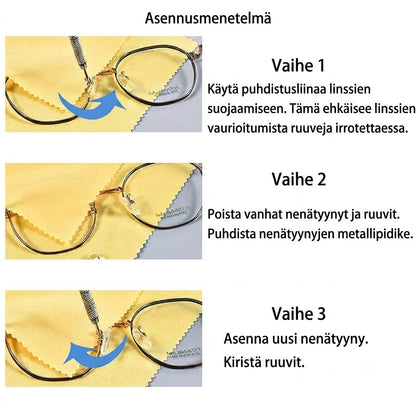 SilkEase™ Silmälasien Korjaussarja – Nenätyynyt