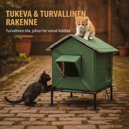 OmniLiving™ Eristetty Ulkokissan Mökki (Säänkestävä & Korotettu)