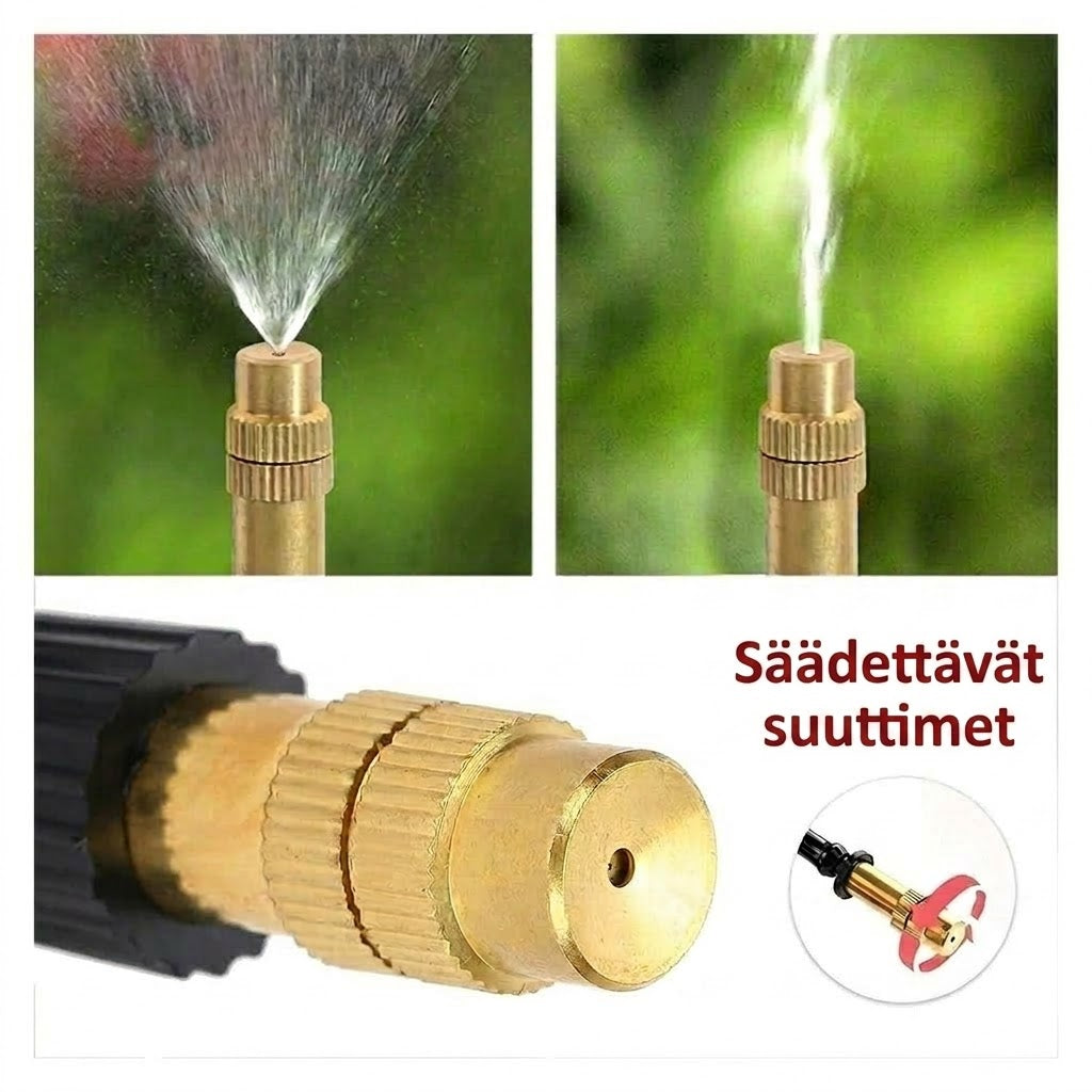 Automaattinen 360° sadetusjärjestelmä puutarhaan