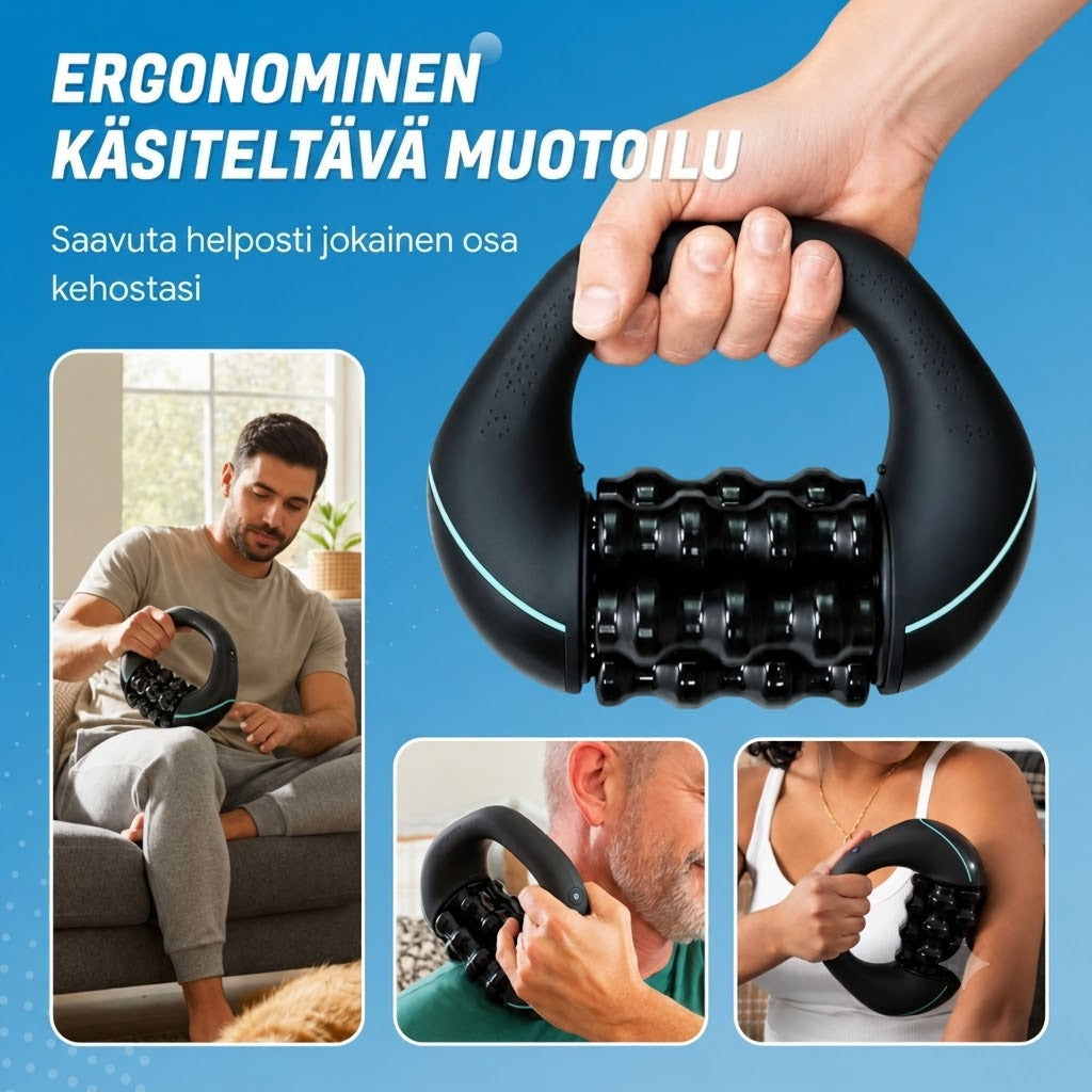 Sähköinen käsirullahierontalaite syvähierontaan