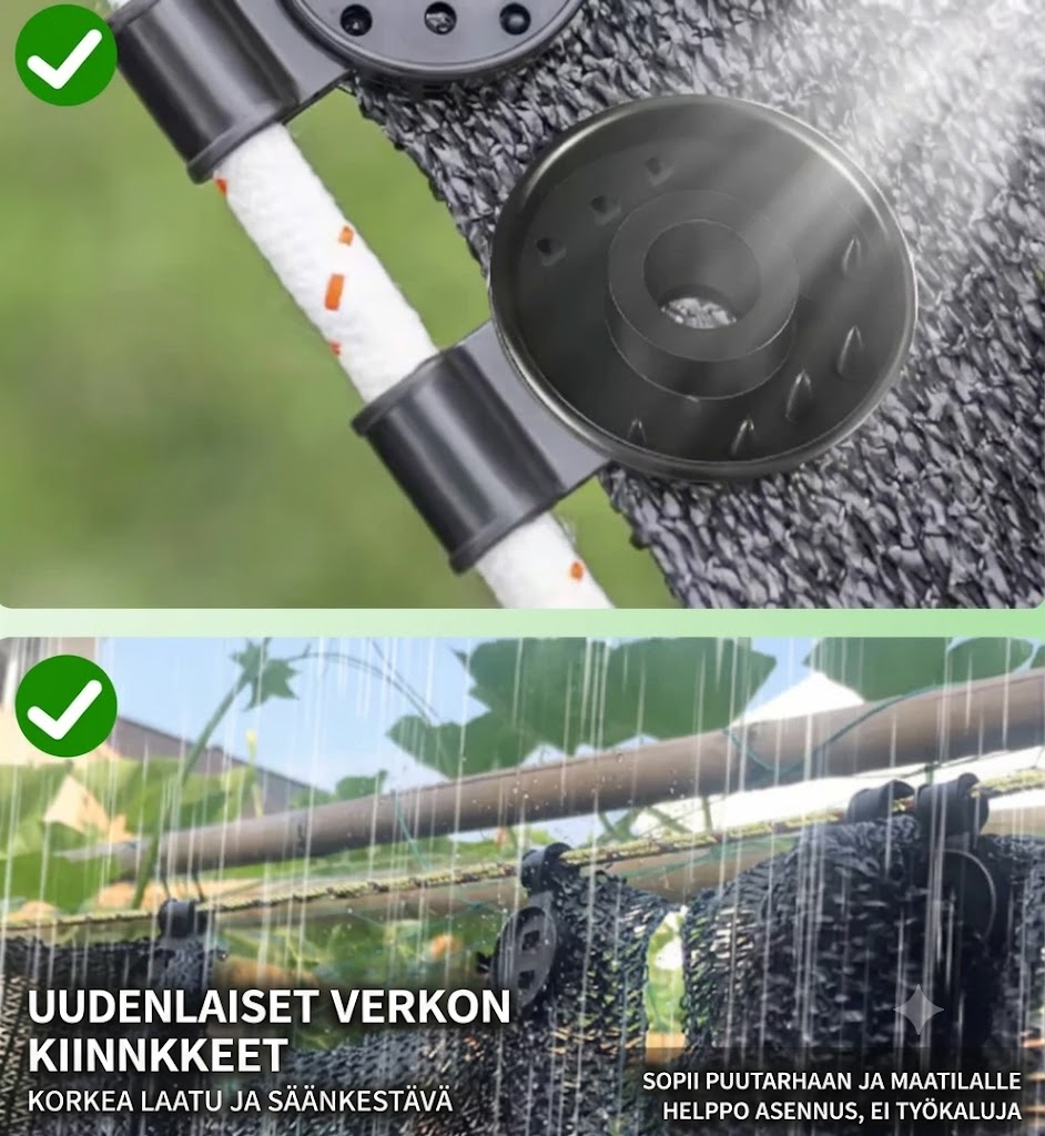 Kestävät aurinkosuojakiinnikkeet – Universaalit telttakiinnikkeet ulkokäyttöön