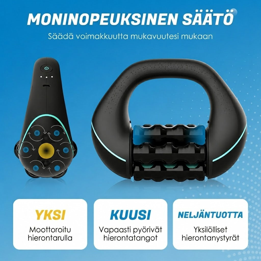 Sähköinen käsirullahierontalaite syvähierontaan